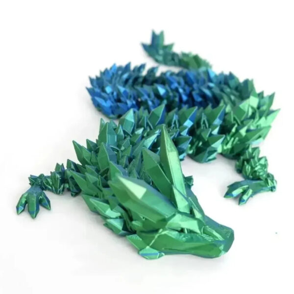 Crystal Green Crystal Dragon Toy Dragon Fidget Toy Mythical Pieces Dragon Toy Unique Articulated Dragon For Birthday Figurine Decor - Image 9