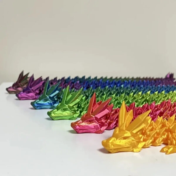 Crystal Green Crystal Dragon Toy Dragon Fidget Toy Mythical Pieces Dragon Toy Unique Articulated Dragon For Birthday Figurine Decor - Image 3
