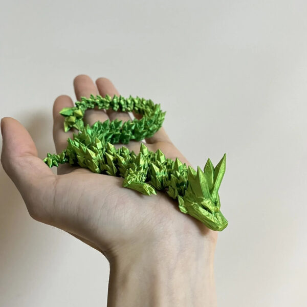 Crystal Green Crystal Dragon Toy Dragon Fidget Toy Mythical Pieces Dragon Toy Unique Articulated Dragon For Birthday Figurine Decor - Image 5