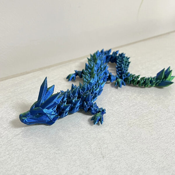 Crystal Green Crystal Dragon Toy Dragon Fidget Toy Mythical Pieces Dragon Toy Unique Articulated Dragon For Birthday Figurine Decor - Image 6