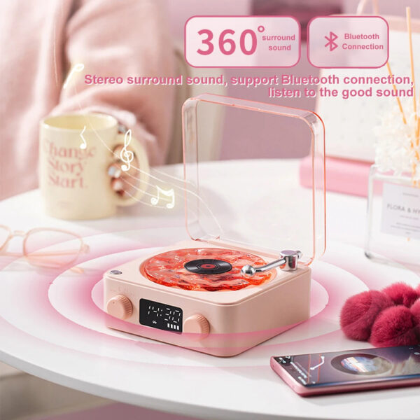 Premium Waves Retro Bluetooth Vinyl Record Player - Image 7