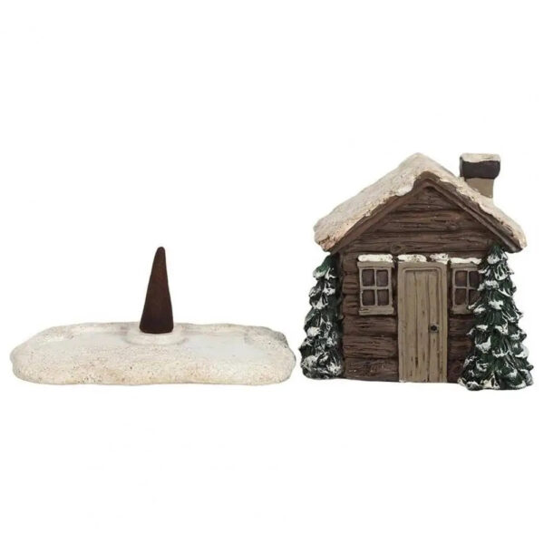 Log Cabin Incense Burner with Smoking Chimney - Image 6