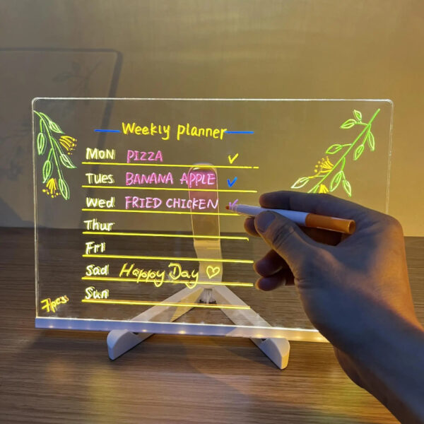 LED Acrylic Dry Erase Note Drawing Board - Image 4