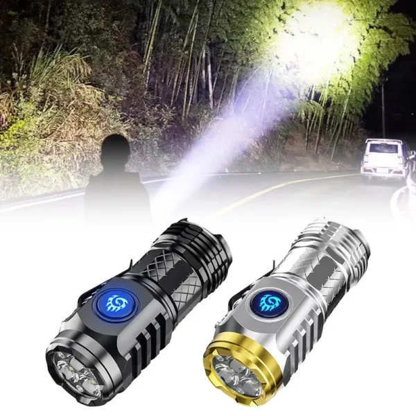 Three-eyed Monster Mini Flash Super Power Flashlight