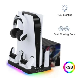 PS5 Slim Controller Charging Cooling Station