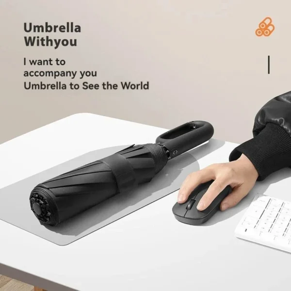Sturdy Windproof Reflective Safety Ring buckle umbrella - Image 2