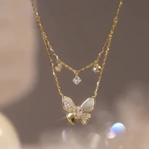 DOUBLE LAYER CRYSTAL BUTTERFLY