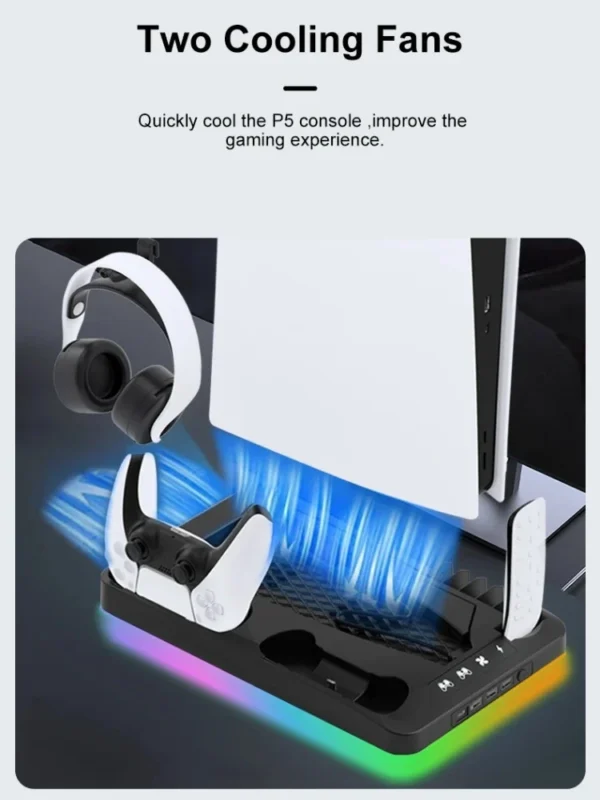 PS5 Slim Controller Charging Cooling Station - Image 2