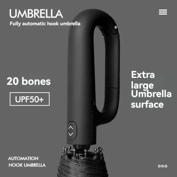 Sturdy Windproof Reflective Safety Ring buckle umbrella - Image 4