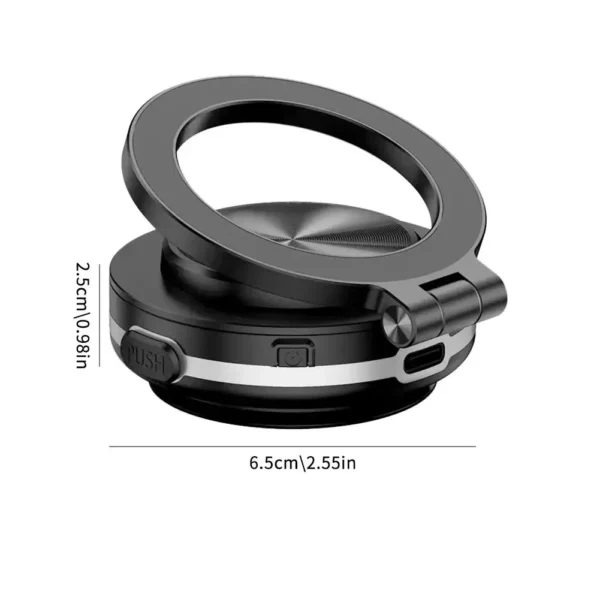 360° Rotating Electric Suction Magnetic Car Phone Holder - Image 4