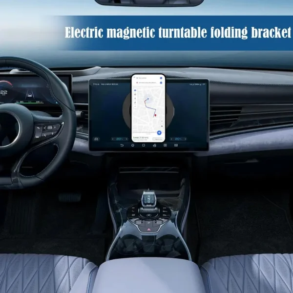 360° Rotating Electric Suction Magnetic Car Phone Holder - Image 3