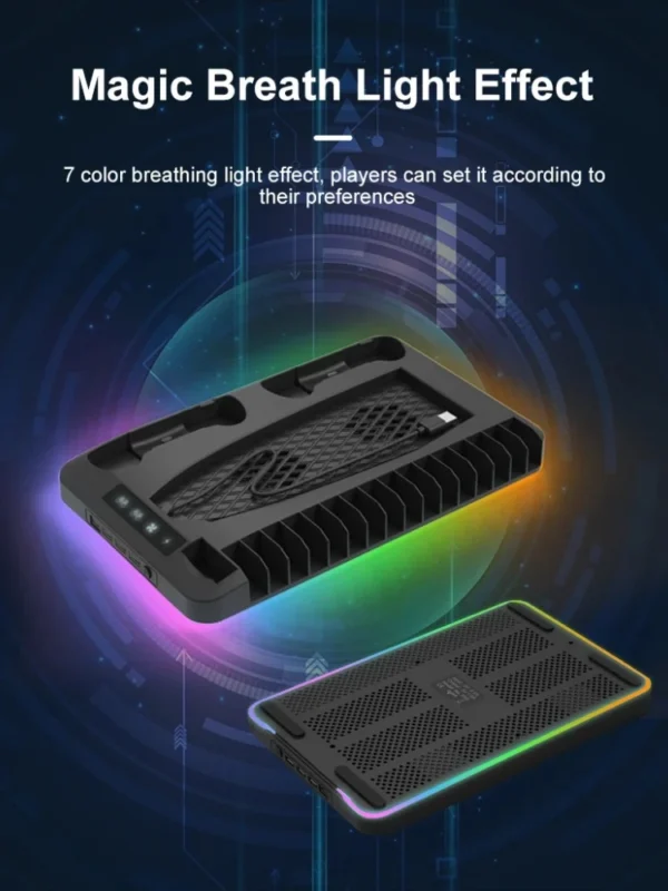 PS5 Slim Controller Charging Cooling Station - Image 5