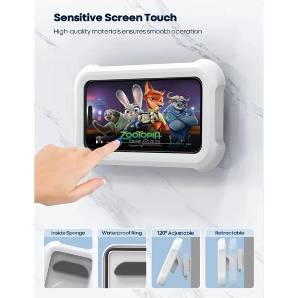 480° Rotatable Retractable Adjustable Shower Phone Case Holder - Image 5