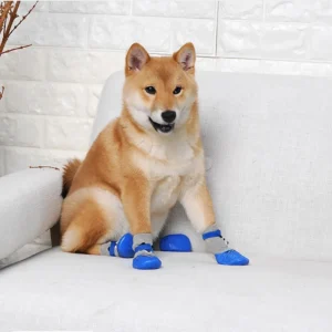 Pet Outdoor Waterproof Anti Slip Rain Shoes (2Pairs)