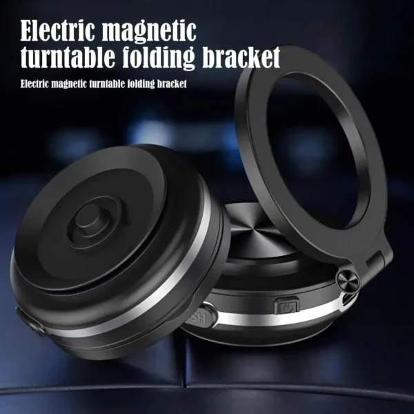 360° Rotating Electric Suction Magnetic Car Phone Holder - Image 5