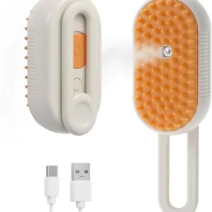 4 in 1 Rechargeable Cat Steam Brush for Shedding