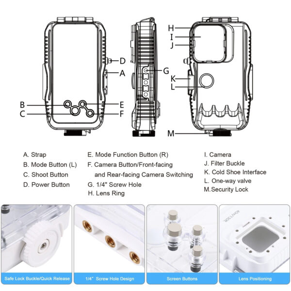 40 meters Sealed Waterproof iPhone Case - Image 2