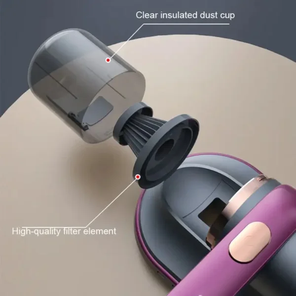 Handheld Strong Suction Rechargeable UV Vacuum Cleaner - Image 6