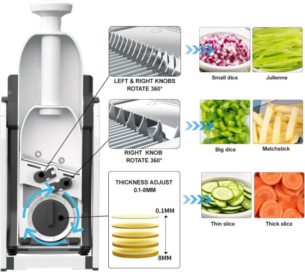 5 in 1 Safe Mandoline Slicer - Image 2