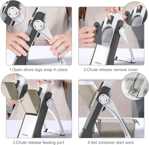 5 in 1 Safe Mandoline Slicer - Image 3
