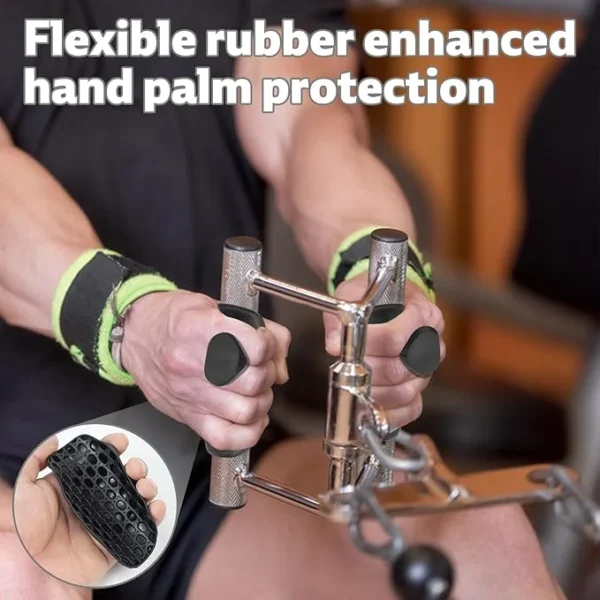 Rubber Gym Grips Fingerless Workout Gym Gloves - Image 5