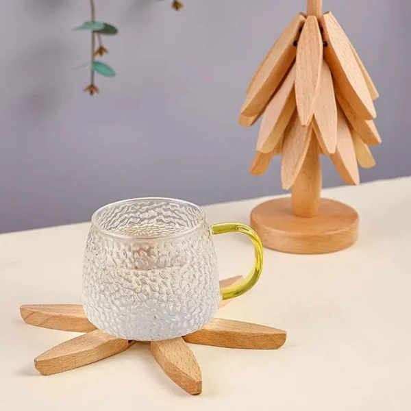 Artisanal Wooden Coasters Trivets Set - Image 2