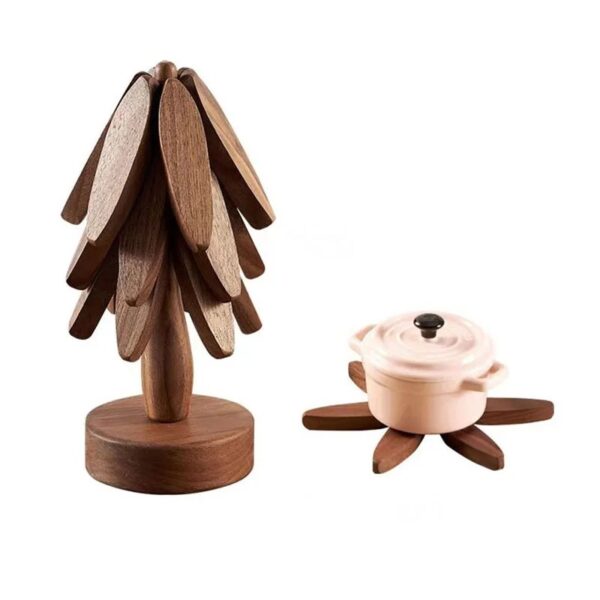 Artisanal Wooden Coasters Trivets Set