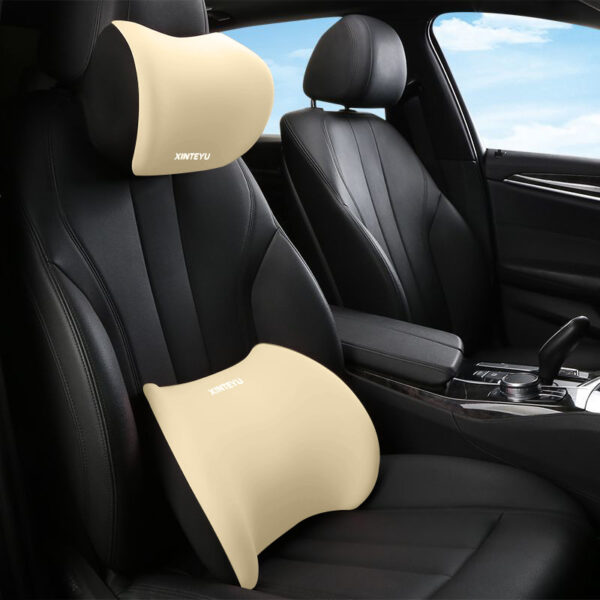 Memory Foam Car Headrest & Lumbar Support Cushion - Image 6