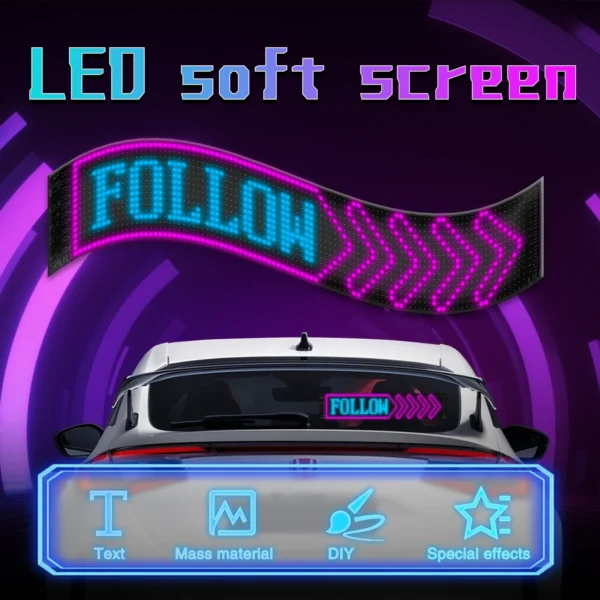 Car LED Sign DIY Programmable Scrolling LED Display - Image 5