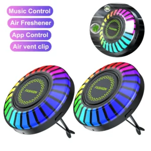 Car Music Rhythm Sound Control Colorful LED Light With Fragrance Holder
