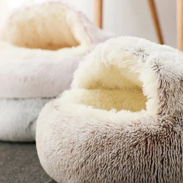 Cozy Cocoon Plush Pet Bed - Image 2
