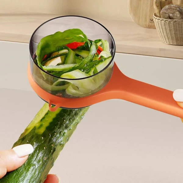 Double-Sided Stainless Steel Blade Peeling Knife with Storage Box