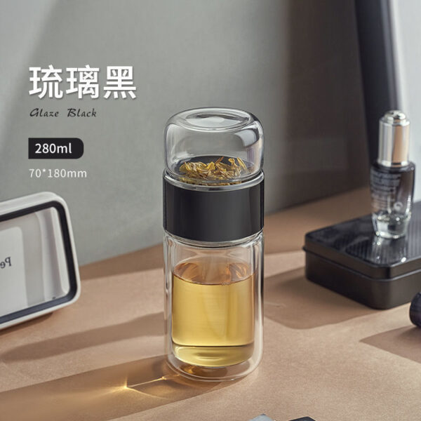 Double Wall Glass Separation Tea Infuser Bottle - Image 3