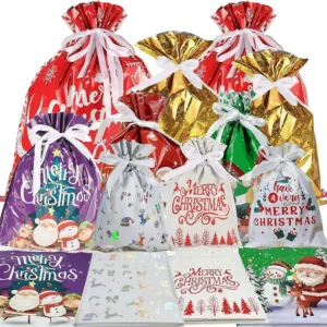Drawstring Christmas Gift Bags
