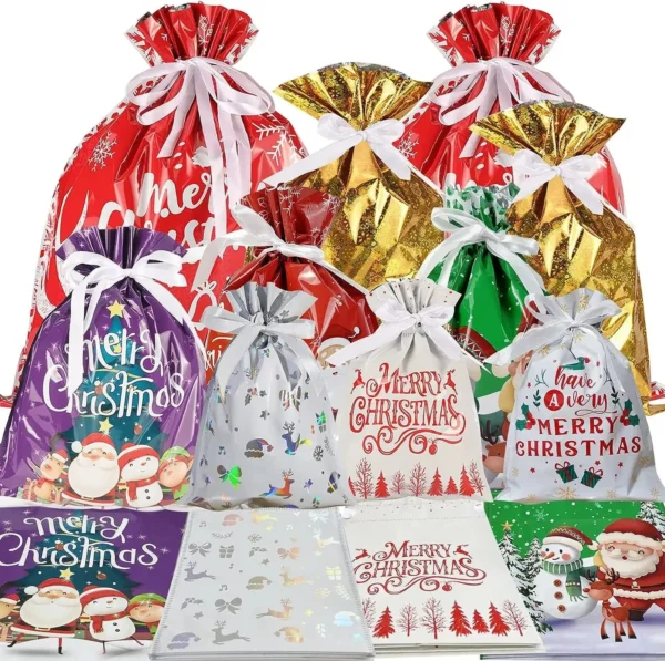 Drawstring Christmas Gift Bags