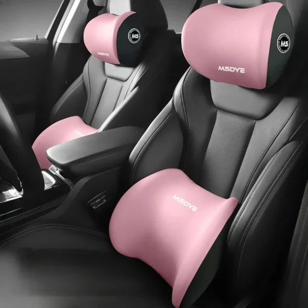 Memory Foam Car Headrest & Lumbar Support Cushion