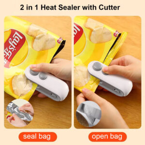 Mini Magnet USB Rechargeable Bag Sealer With Cutter