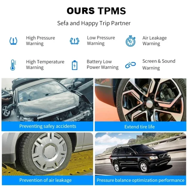Real-time Display Solar Charging Tire Pressure Monitoring System - Image 2