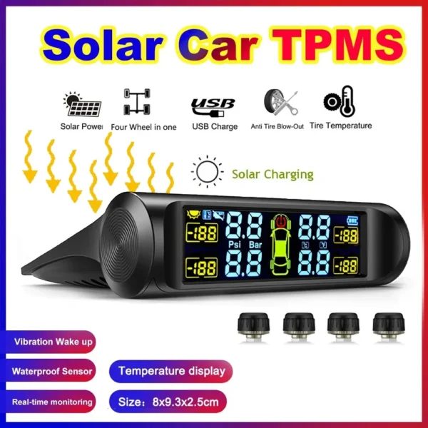 Real-time Display Solar Charging Tire Pressure Monitoring System - Image 3