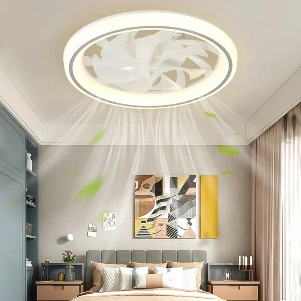 Smart Bladeless LED Fan Light
