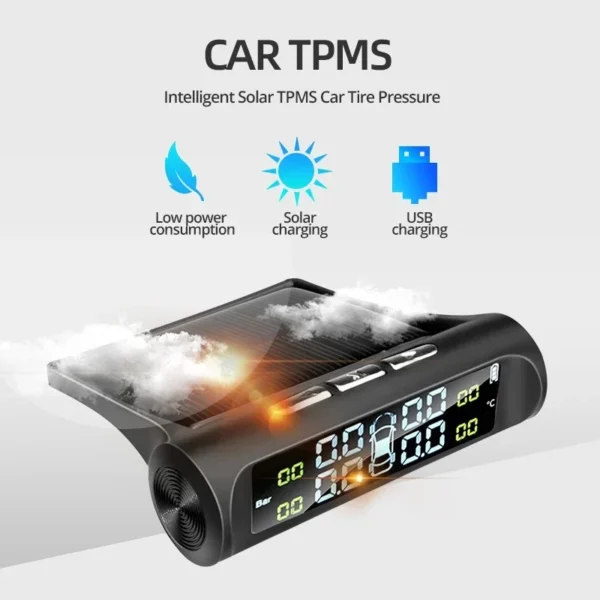 Solar Power Car Tire Pressure Monitoring Tool - Image 3
