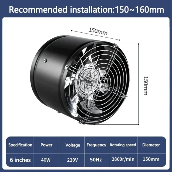 Super SuctionMultifunctional Powerful Mute Exhaust Fan - Image 5