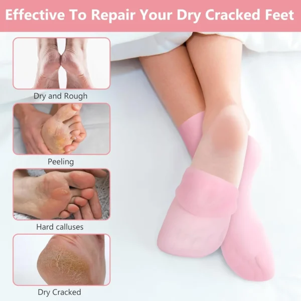 Ultra-Soft Silicone Gel Moisturizing Socks