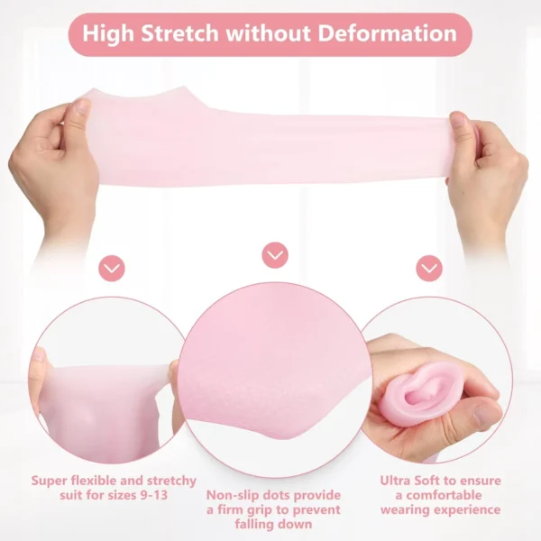 Ultra-Soft Silicone Gel Moisturizing Socks - Image 2