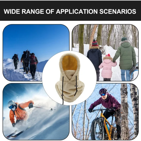 Winter Outdoor Sherp Hooded Sports Windproof Mask - Image 5