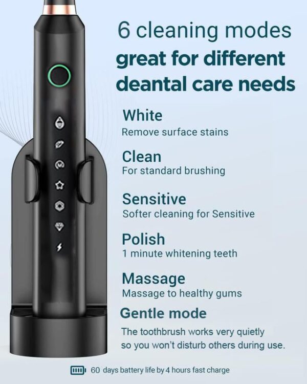 Rechargeable Ultrasonic Electric Toothbrush - Image 2