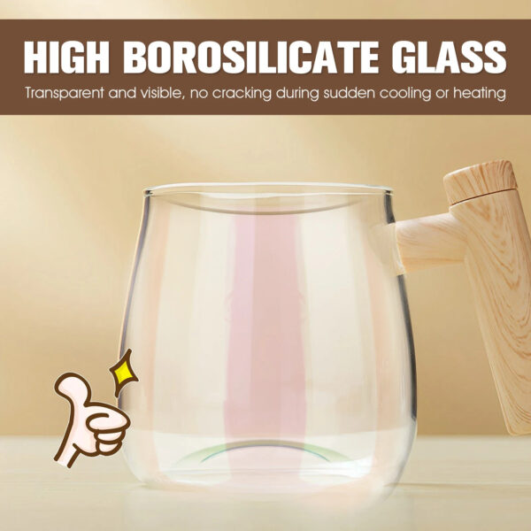 Electric Lightweight High Borosilicate Glass Self Mixing Mug - Image 2