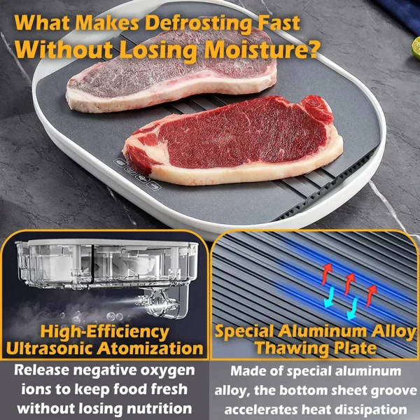 2 in 1 Defrosting Box with HDF Aluminum Thawing Plate - Image 2
