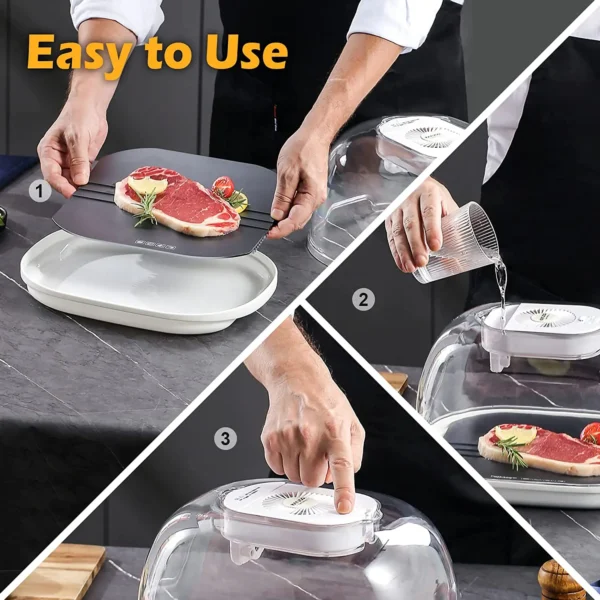 2 in 1 Defrosting Box with HDF Aluminum Thawing Plate - Image 4