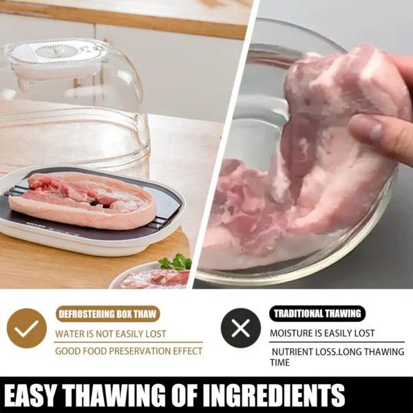 2 in 1 Defrosting Box with HDF Aluminum Thawing Plate - Image 5
